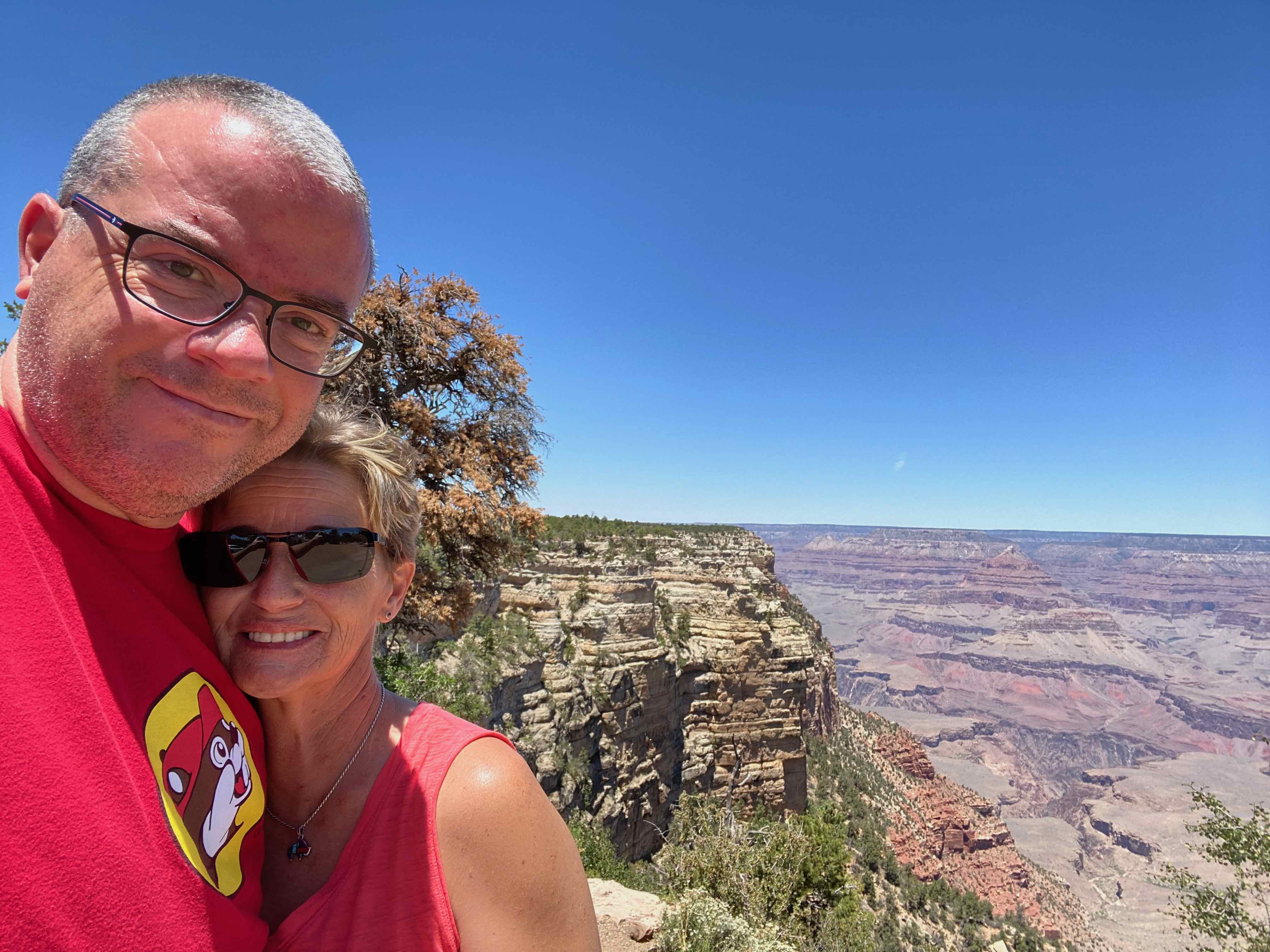 Chuck and Tara at the Grand Canyon in June 2021
