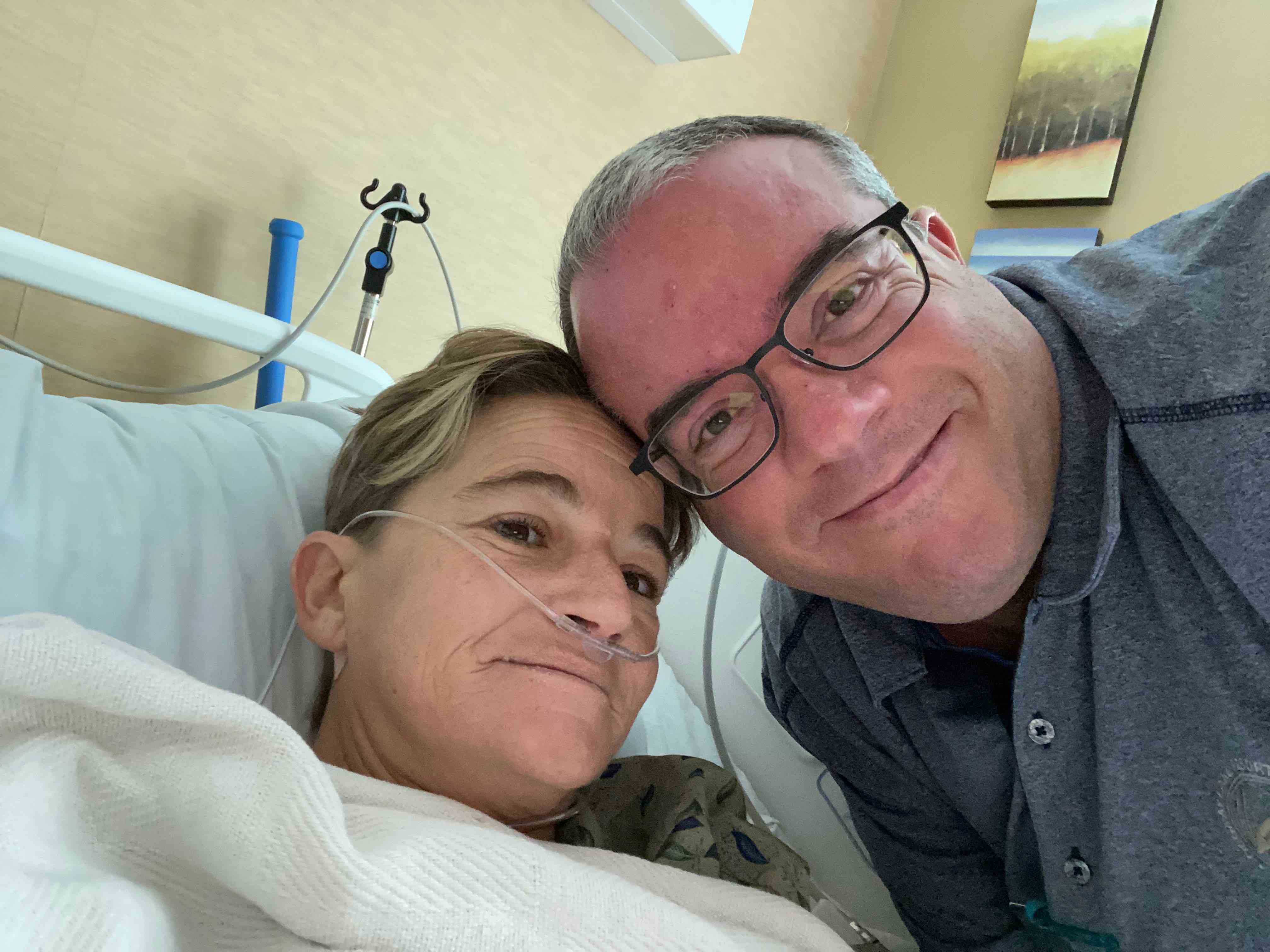 Tara in her first postop pic with Chuck