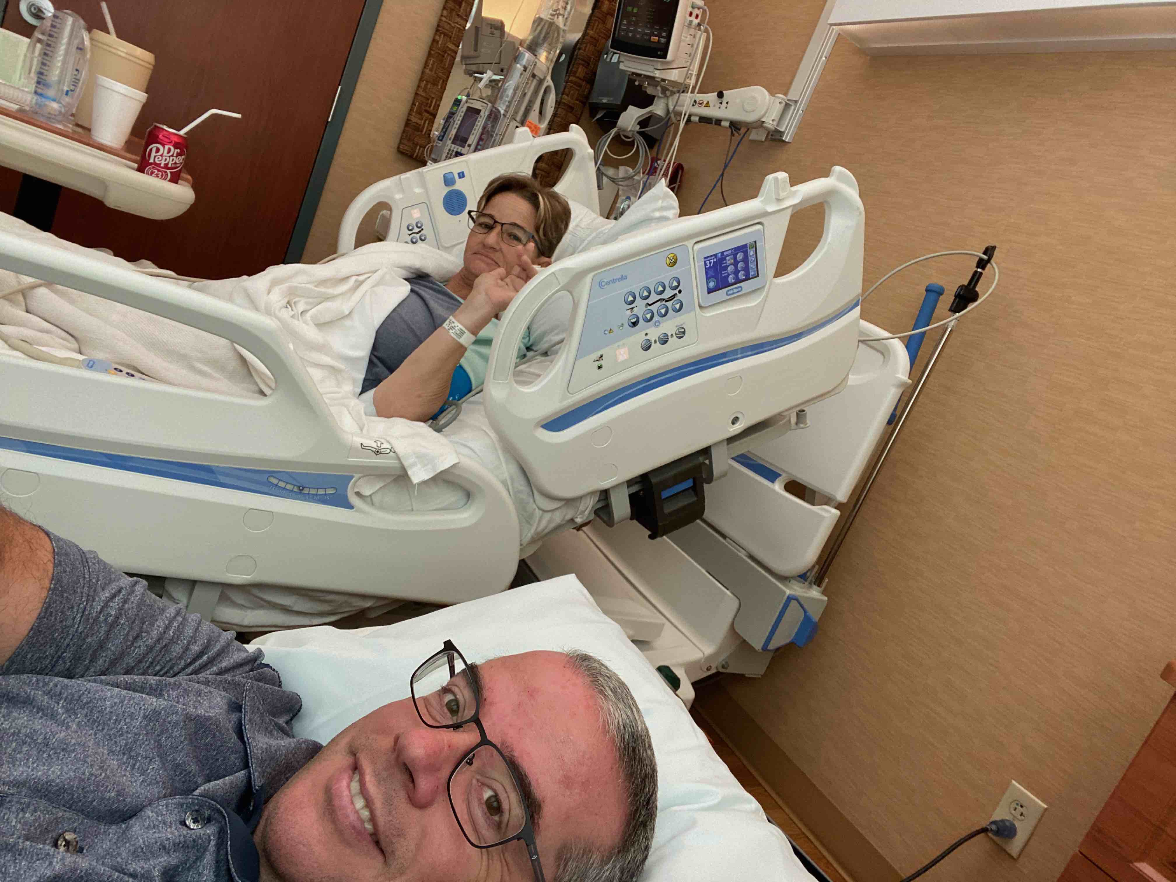 Tara and a smile, back in bed after a walk.